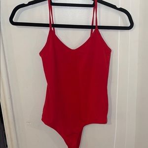 Red body suit